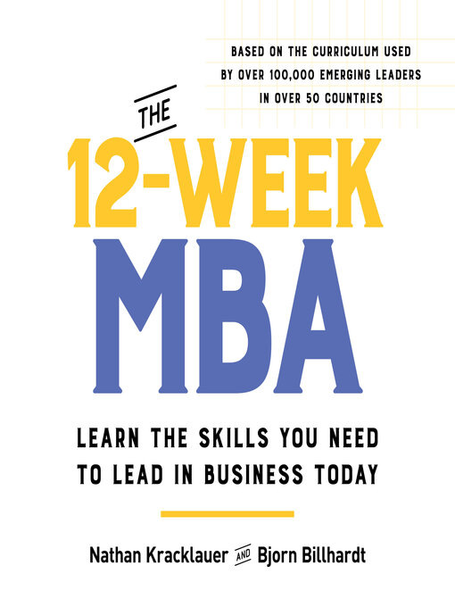 Title details for The 12-Week MBA by Bjorn Billhardt - Available